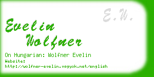 evelin wolfner business card